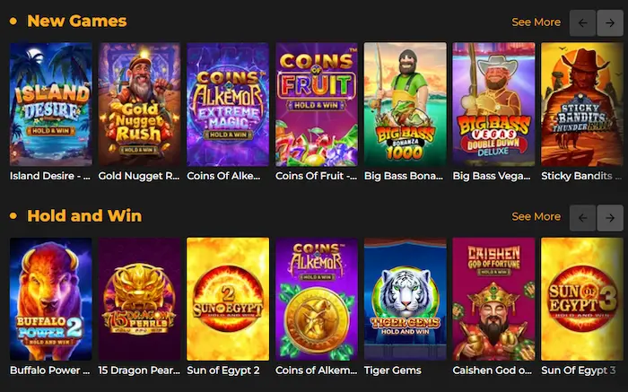 ReefSpins Casino games